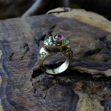 Cosmic Eye Venus in Pisces Canister Ring Gold