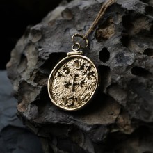 Customized Ancient Hebrew Seal Gold Pendant