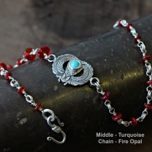 Handwoven Winged Scarab Bracelet Silver