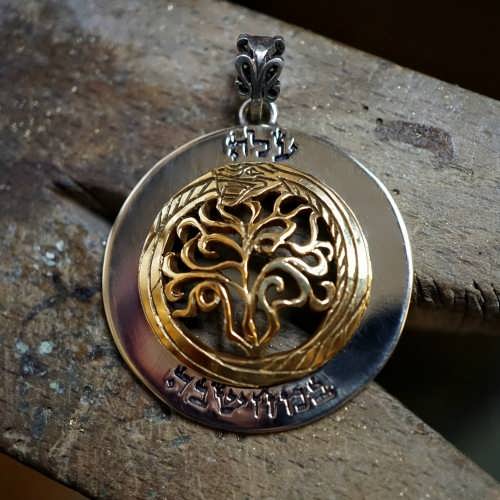 Key of Ascension Pendant Silver and Gold