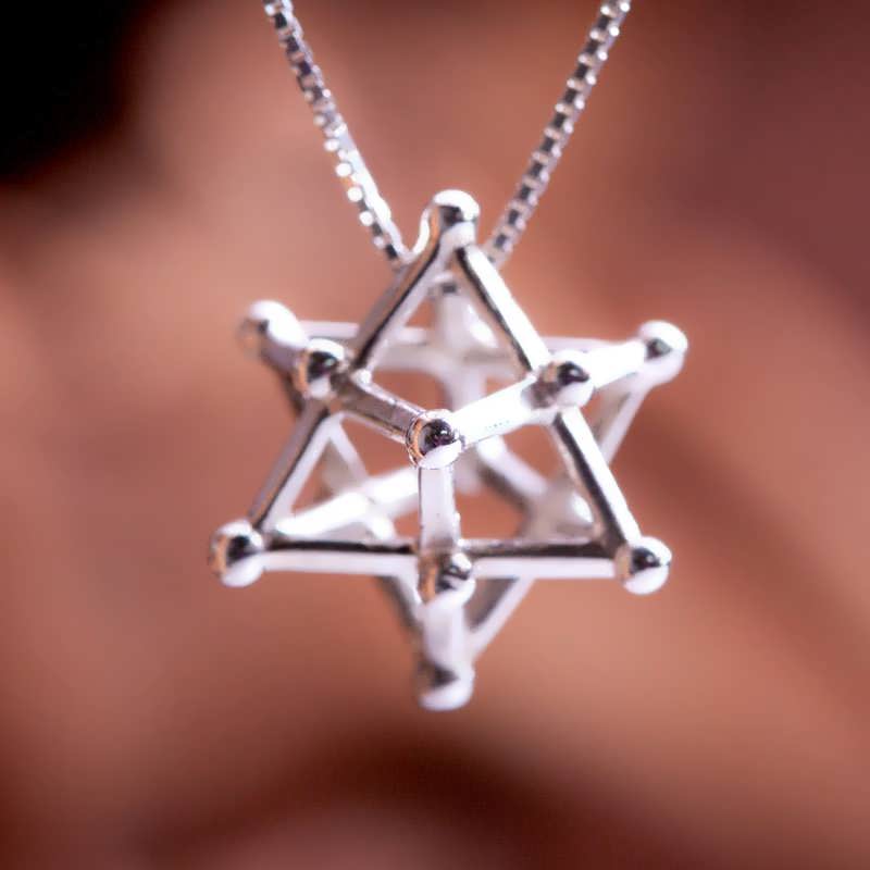 Merkaba 14 points medium - Silver